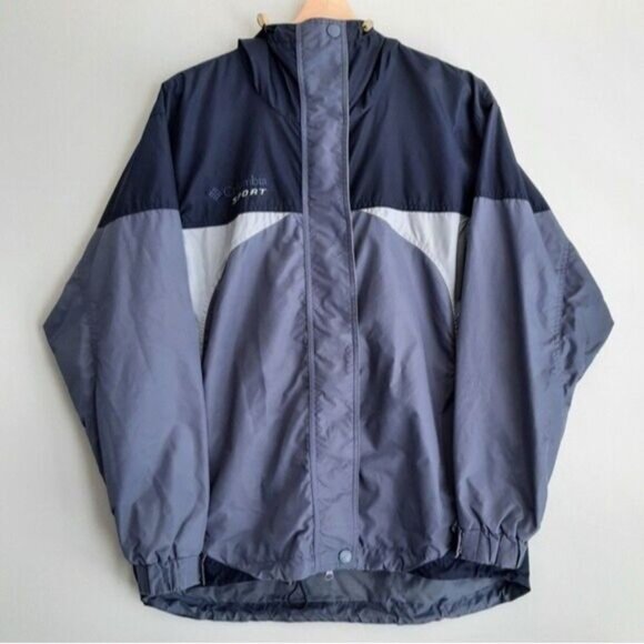 COLUMBIA Sport Windbreaker Jacket - Double Zip-up Sz S Flawed - Picture 2 of 16